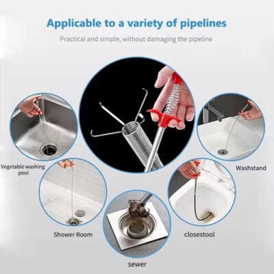 ড্রেন ক্লিনার ক্লগ রিমুভাল ক্লিনিং টুল / Drain / Basin pipe/ Tar Cleaner
