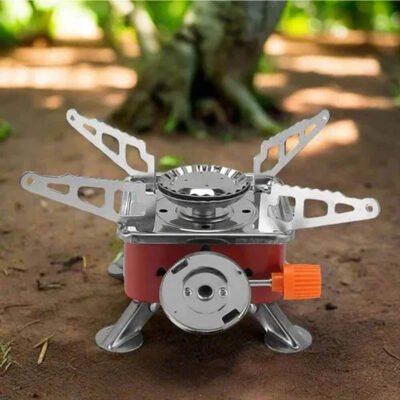 Portable Card Type Campaign Butane Gas Stove Burner With Steel Pipe And Regulator