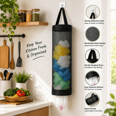 কিচেন পলিথিন স্টোরেজ ব্যাগ / Kitchen Plastic Bag Holder