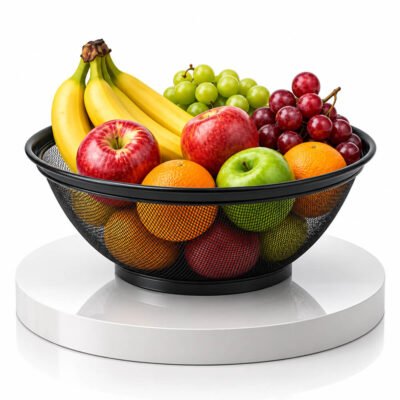 প্রিমিয়াম ব্ল্যাক রিম ভেজি বাস্কেট ও বোল / Premium Black Rim Veggie Basket & Bowl