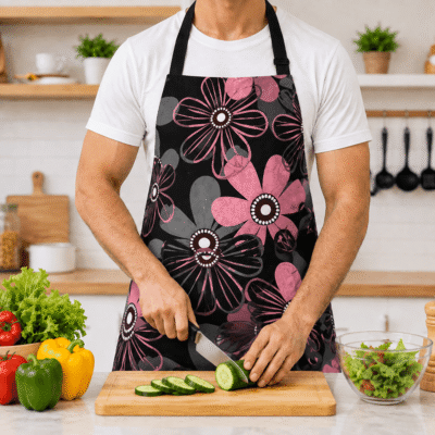 হাই কোয়ালিটি প্রিন্টেড কিচেন এপ্রন | Premium Printed Kitchen Apron (Random Design)