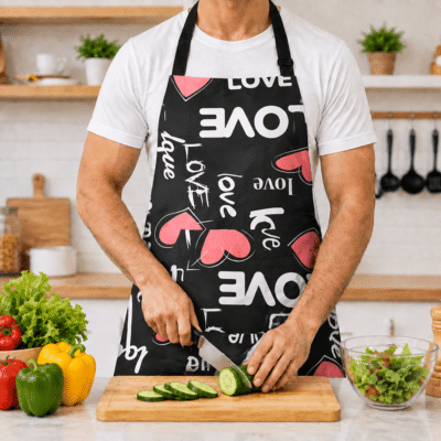হাই কোয়ালিটি প্রিন্টেড কিচেন এপ্রন | Premium Printed Kitchen Apron (Random Design)