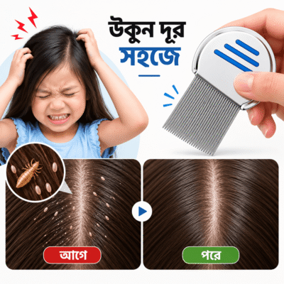 স্টেইনলেস স্টিলের উকুন অপসারণের চিরুনি, Stainless Steel Lice Removal Comb