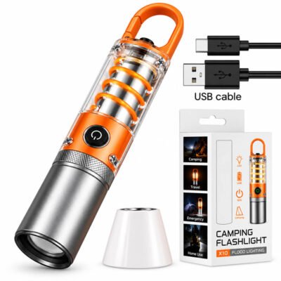 X-10 USB Rechargeable Camping Flashlight